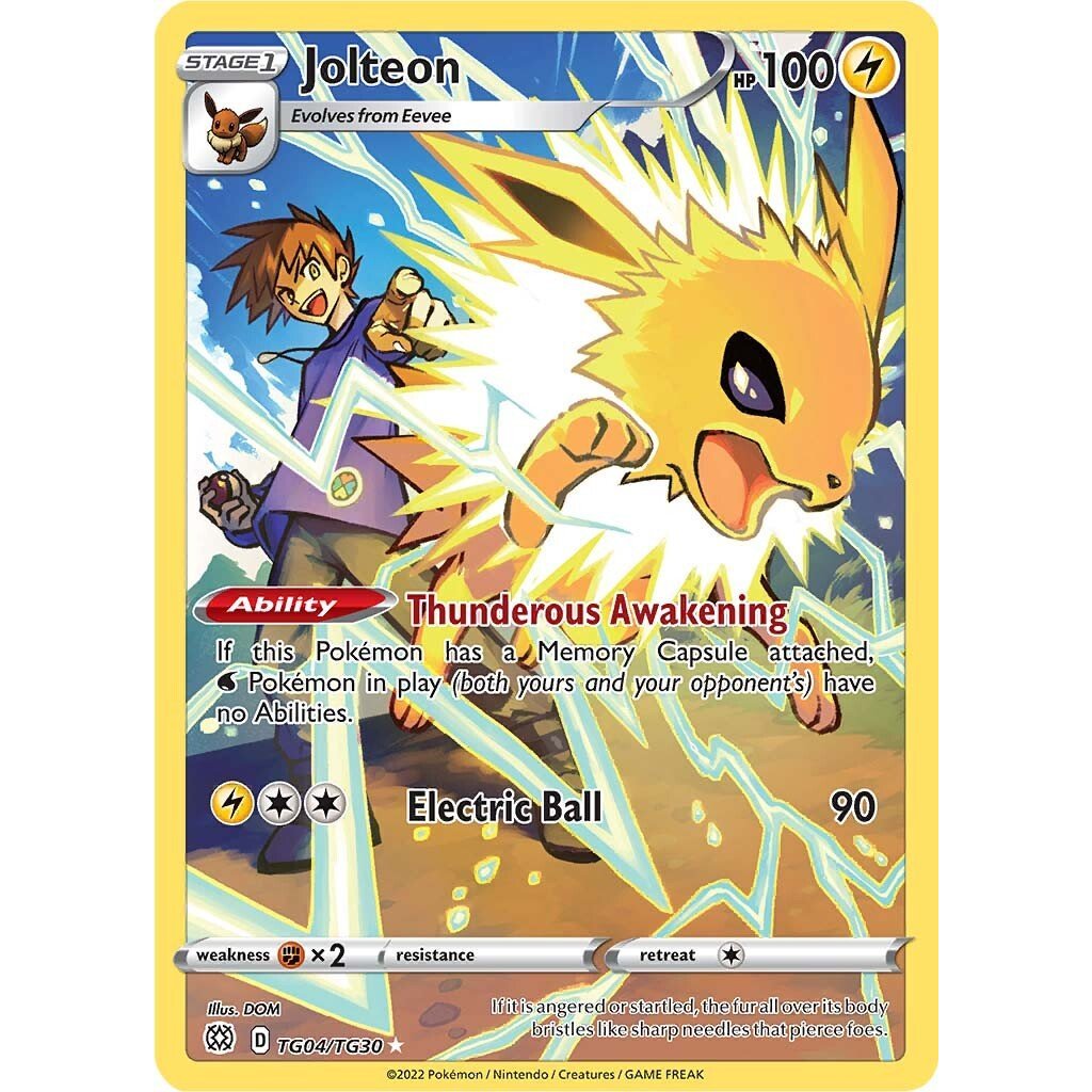 BRS_TG04 Jolteon Ultra Rare Brillant Star Trainer Gallery Pokemon TCG