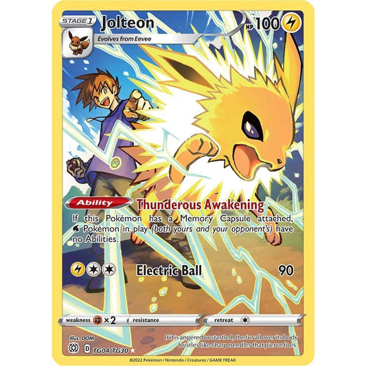 BRS_TG04 Jolteon Ultra Rare Brillant Star Trainer Gallery Pokemon TCG