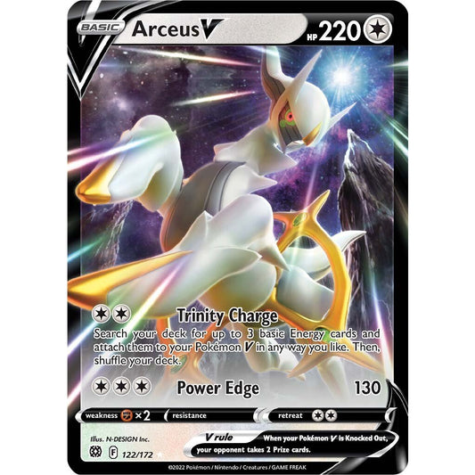 BRS_122 Arceus V Holo Rare Brilliant Stars Pokemon TCG
