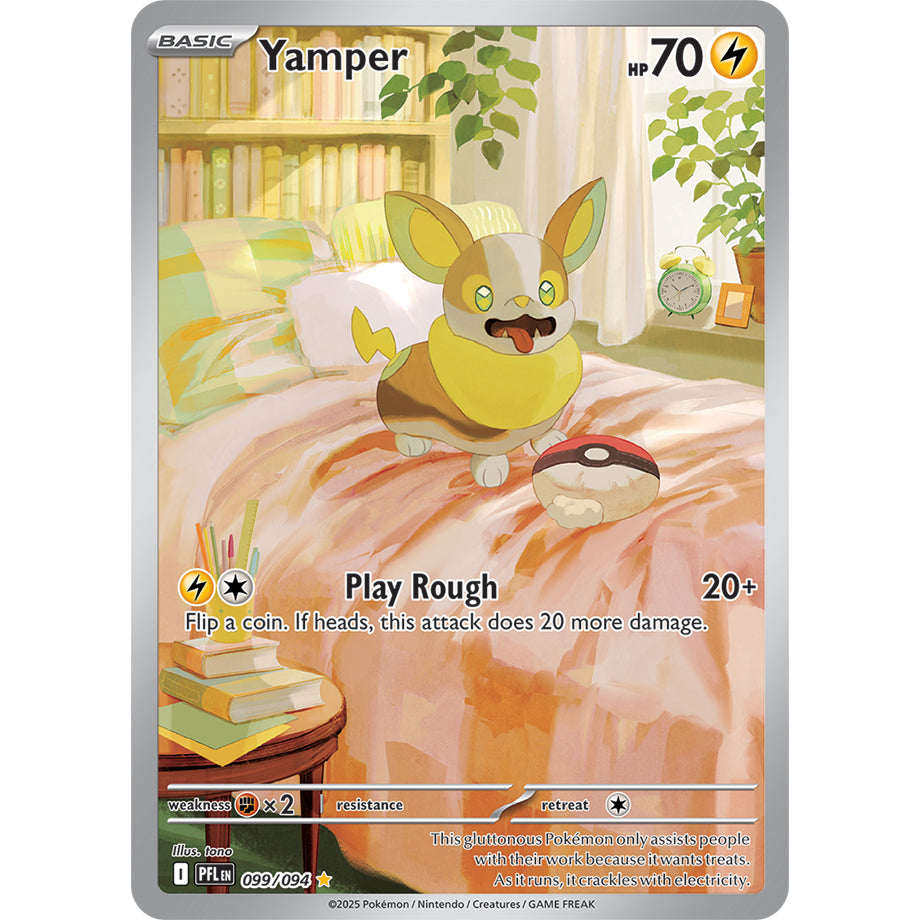 PFL_099 YAMPER IR *Phantasmal Flames* ENGLISH Pokemon TCG Full Art Illustration Rare