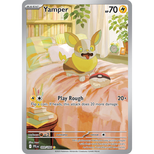 PFL_099 YAMPER IR *Phantasmal Flames* ENGLISH Pokemon TCG Full Art Illustration Rare