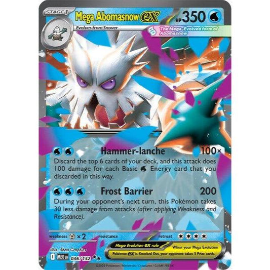 MEG_036 Mega ABOMASNOW EX *Mega Evolutions* ENGLISH Pokemon TCG EX Rare