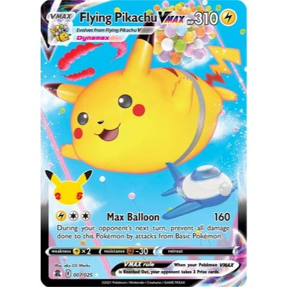 CEL_007 Flying Pikachu VMAX Ultra Rare Celebrations Pokemon TCG