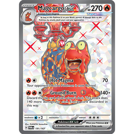 TWM_191 Magcargo EX Ultra Rare Twilight Masquerade Pokemon TCG