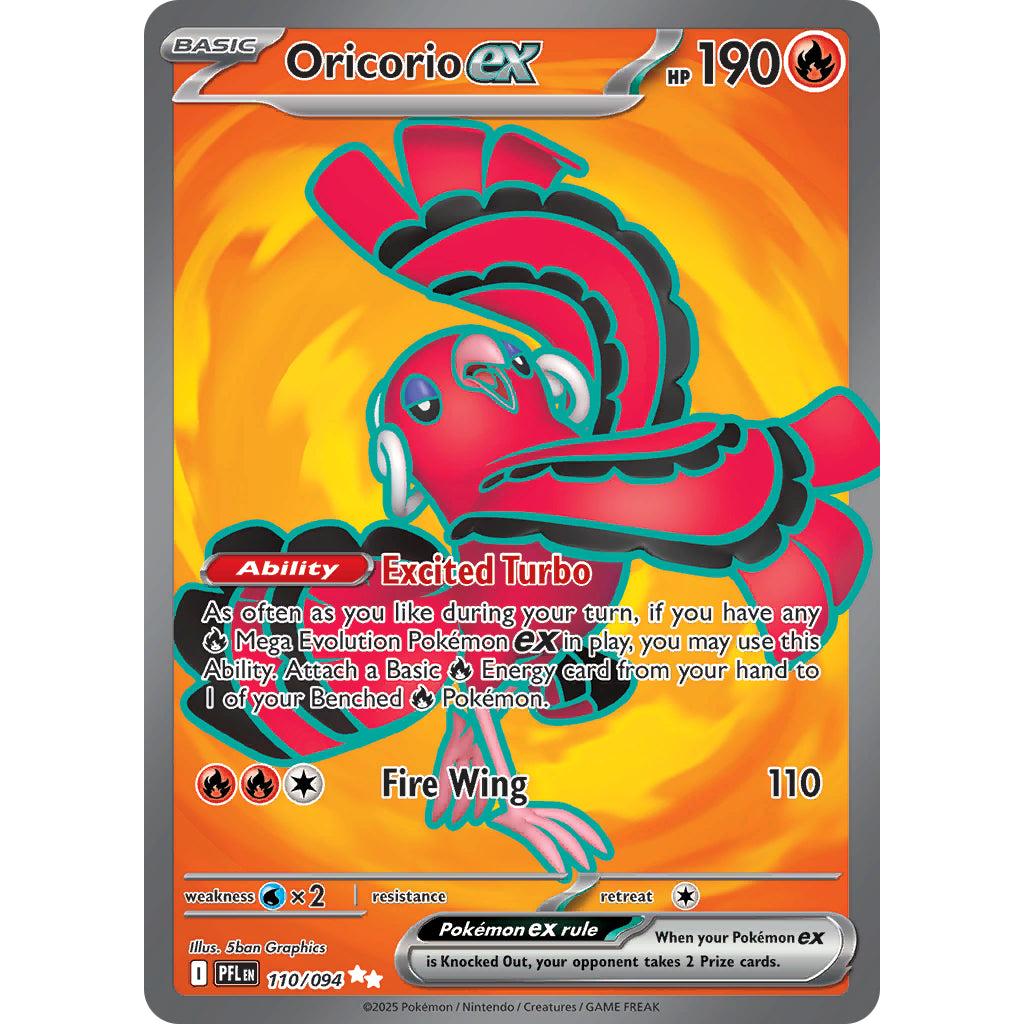 PFL_110 ORICORIO EX AR *Phantasmal Flames* ENGLISH Pokemon TCG Full Art Rare