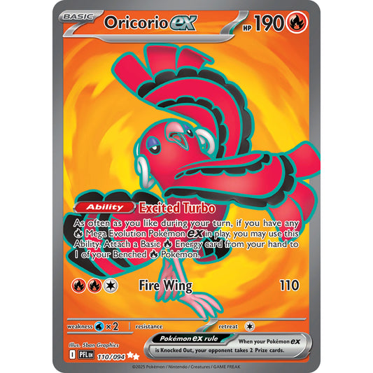 PFL_110 ORICORIO EX AR *Phantasmal Flames* ENGLISH Pokemon TCG Full Art Rare