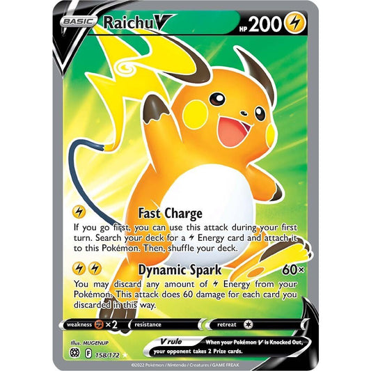 BRS_158 Raichu V Full Art Ultra Rare Brilliant Stars Pokemon TCG