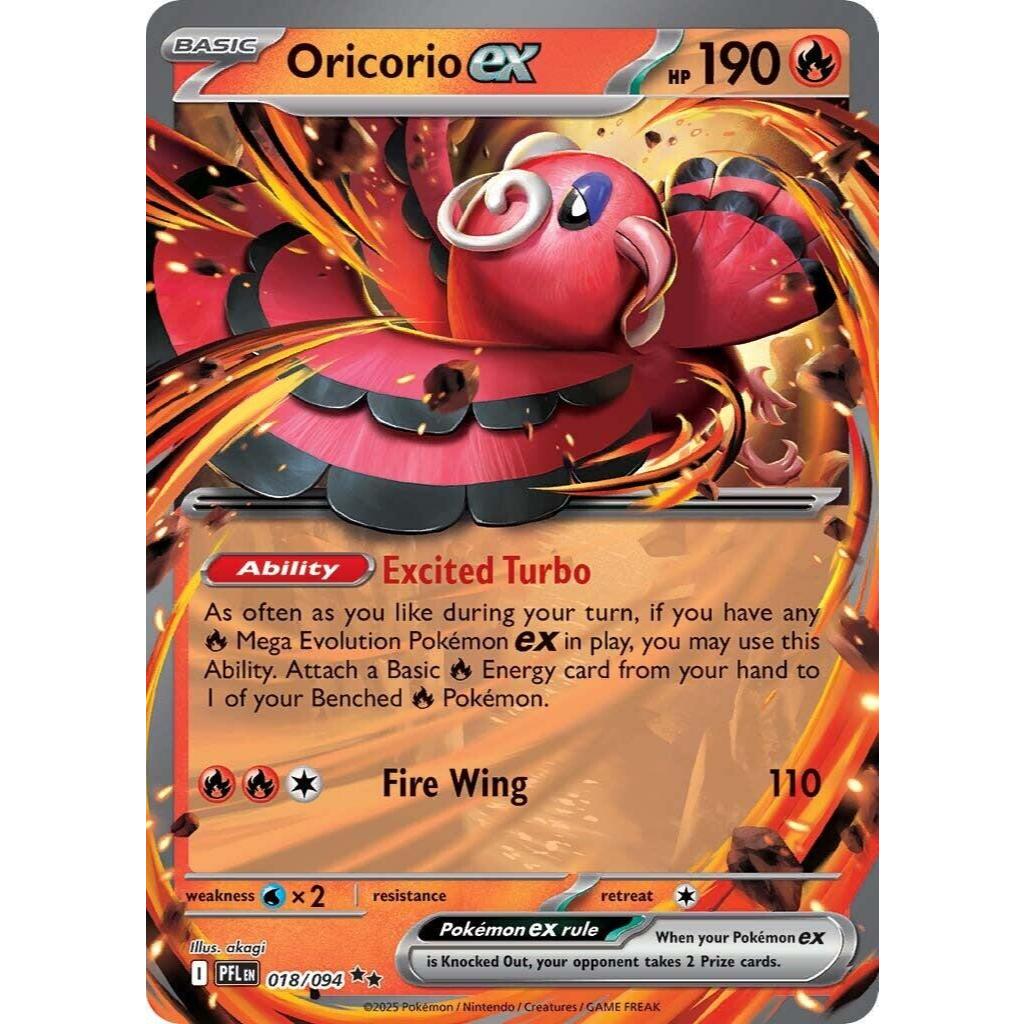 PFL_018 ORICORIO EX *Phantasmal Flames* ENGLISH Pokemon TCG EX Double Rare