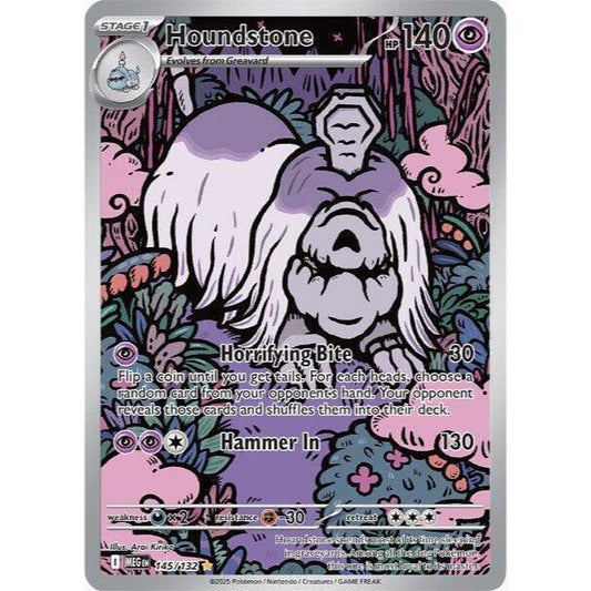 MEG_145 HOUNDSTONE IR *Mega Evolutions* ENGLISH Pokemon TCG Full Art Illustration Rare
