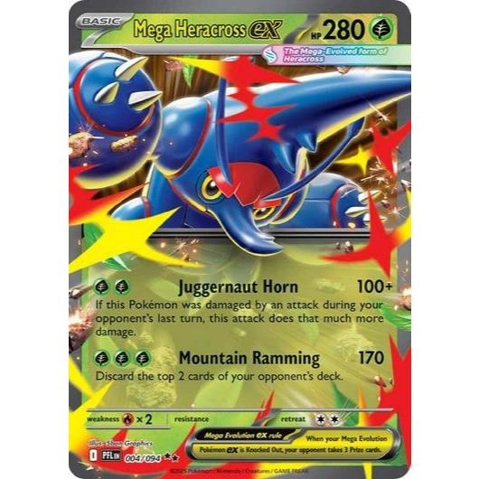 PFL_004 Mega HERACROSS EX *Phantasmal Flames* ENGLISH Pokemon TCG Double Rare