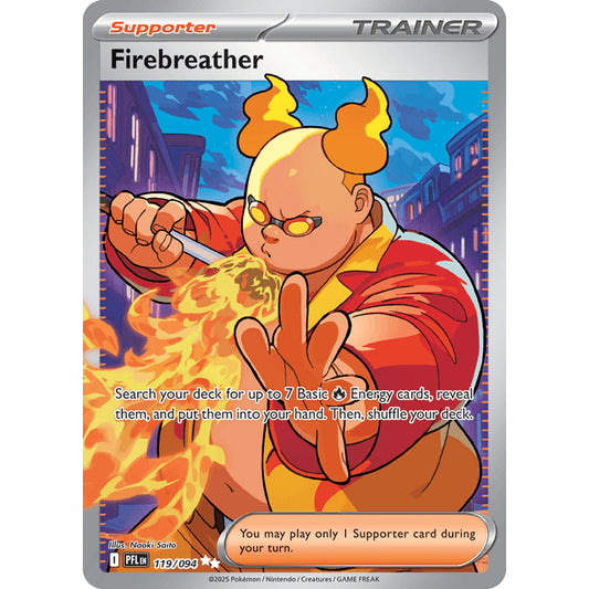 PFL_119 FIREBREATHER Trainer UR *Phantasmal Flames* ENGLISH Pokemon TCG Full Art Ultra Rare