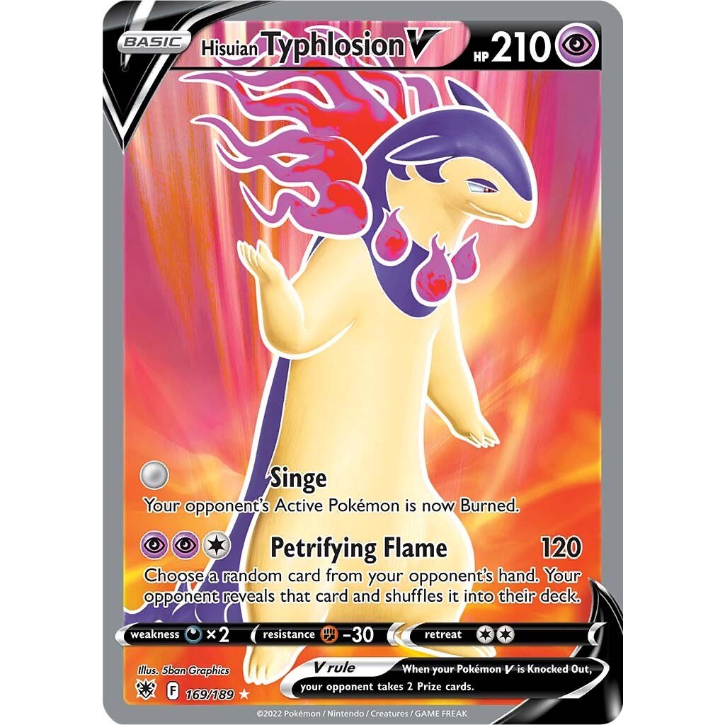ASR_169 Hisuian Typhlosion V Full Art Ultra Rare Astral Radiance Pokemon TCG