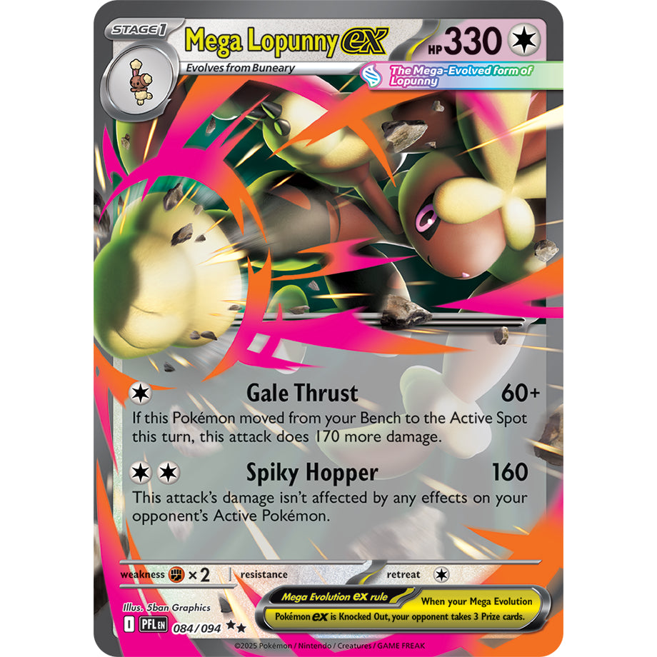 PFL_084 MEGA LOPUNNY *Phantasmal Flames* ENGLISH Pokemon TCG EX Double Rare