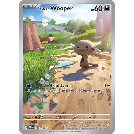 PFL_102 PALDEAN WOOPER IR *Phantasmal Flames* ENGLISH Pokemon TCG Full Art Illustration Rare