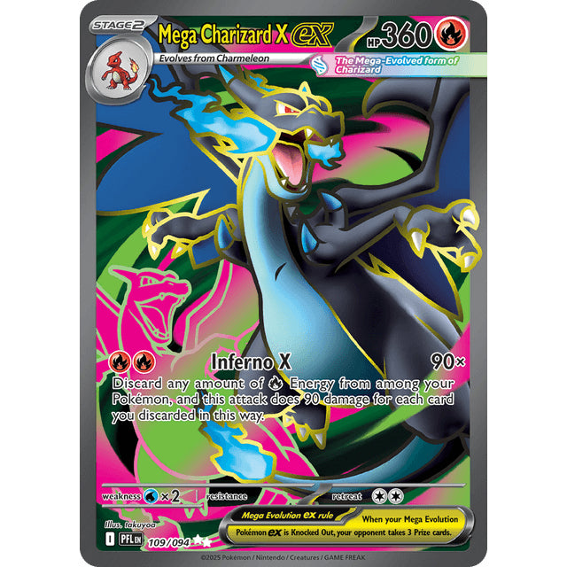 PFL_109 Mega CHARIZARD X EX DR *Phantasmal Flames* ENGLISH Pokemon TCG Full Art Double Rare