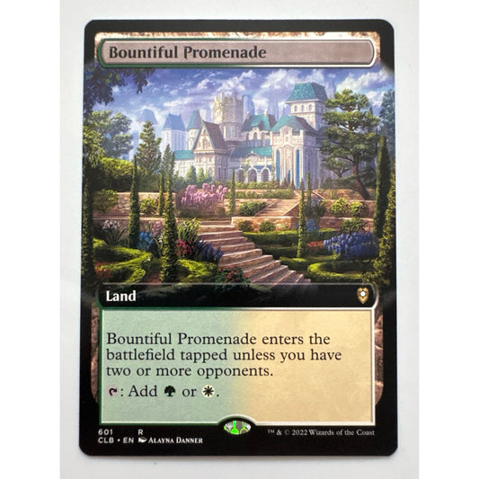 CLB_601 Bountiful Promenade EA Extended Art MTG Magic: The Gathering: Commander Legends: Baldur's Gate_Rare