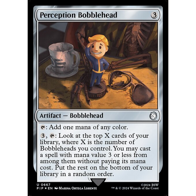 PIP_139 Perception Bobblehead FOIL MTG Magic: The Gathering: Fallout_Uncommon