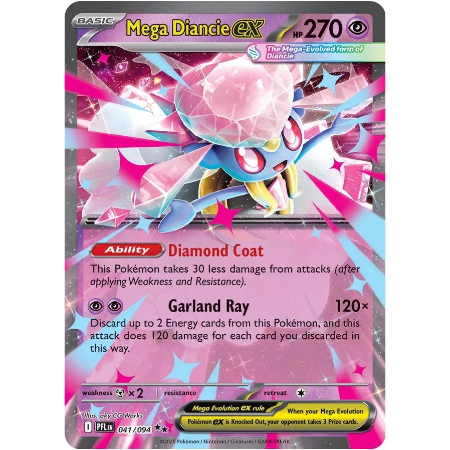 PFL_041 Mega DIANCIE EX *Phantasmal Flames* ENGLISH Pokemon TCG EX Double Rare