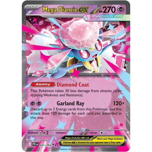PFL_041 Mega DIANCIE EX *Phantasmal Flames* ENGLISH Pokemon TCG EX Double Rare