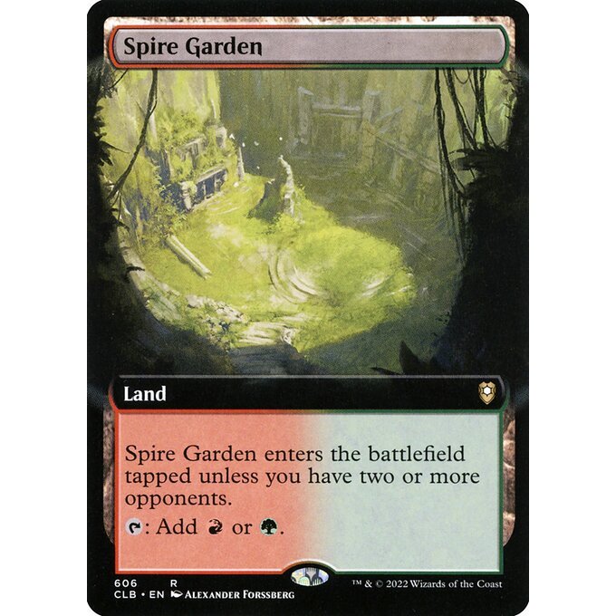CLB_606 SPIRE GARDEN EA Extended Art MTG Magic: The Gathering: Commander Legends: Baldur's Gate_Rare
