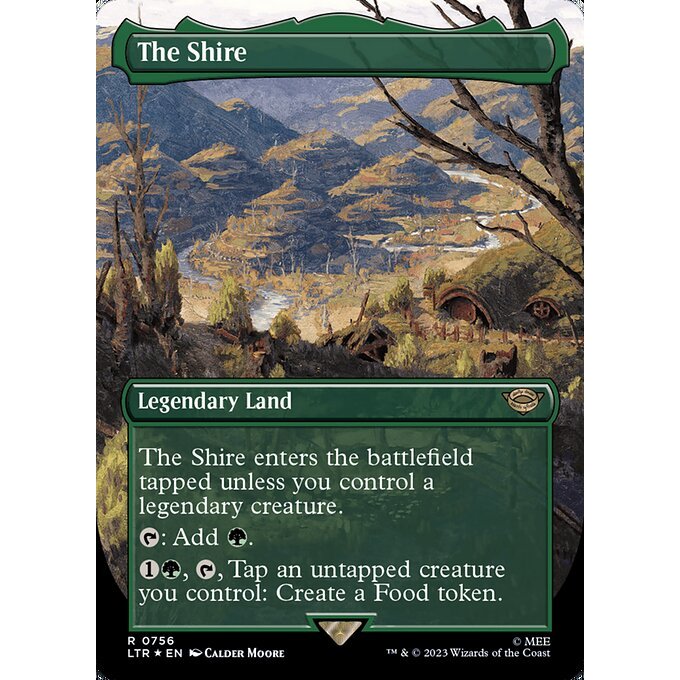 LTR_756 THE SHIRE *BL Borderless EA Surge FOIL* MTG Magic: The Gathering: Lord of the Rings Rare
