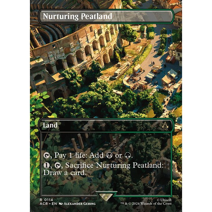 ACR_114 NURTURING PEATLAND *Panoramic Full Art* MTG Magic: The Gathering: Assassin's Creed_Rare
