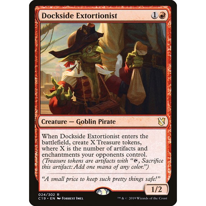 C19_024 DOCKSIDE EXTORTIONIST  MTG Magic The Gathering: Commander 2019 Rare