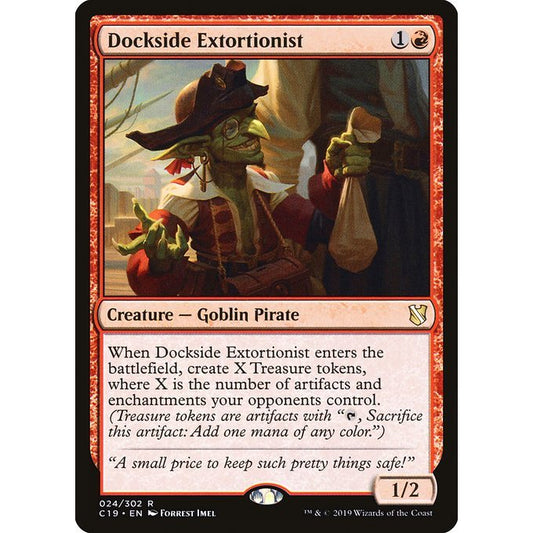 C19_024 DOCKSIDE EXTORTIONIST  MTG Magic The Gathering: Commander 2019 Rare