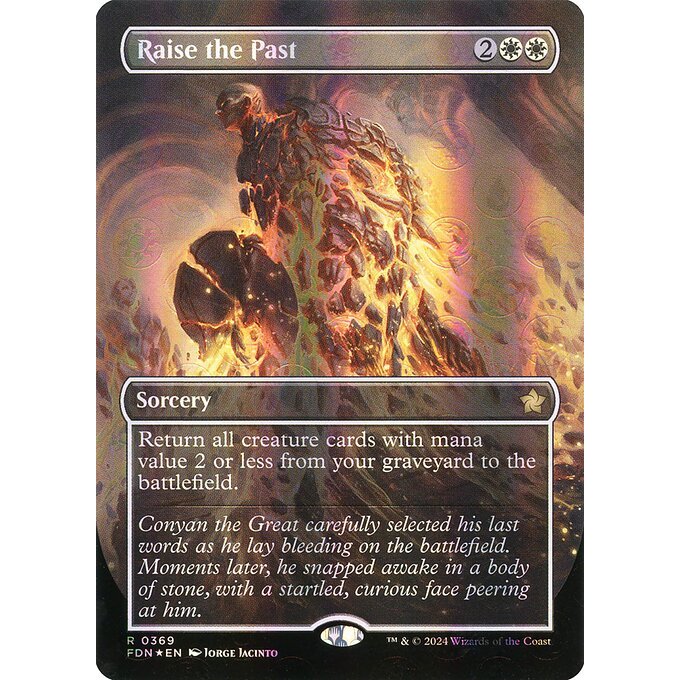 FDN_369 RAISE THE PAST *Mana Foil* MTG Magic: The Gathering: Foundations_Rare
