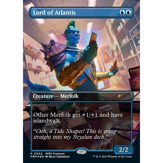 PRM_002 LORD OF ATLANTIS *WPN Premium Promo FOIL* MTG Magic the Gathering_Rare Promotional