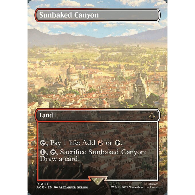 ACR_111 SUNBAKED CANYON *Panoramic Full Art* MTG Magic: The Gathering: Assassin's Creed_Rare