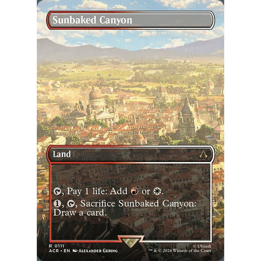 ACR_111 SUNBAKED CANYON *Panoramic Full Art* MTG Magic: The Gathering: Assassin's Creed_Rare