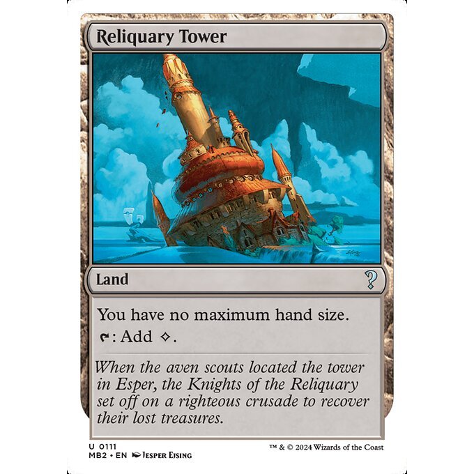 MB2_111 RELIQUARY TOWER - THE LIST (Mystery Box 2) MTG Magic The Gathering: Uncommon