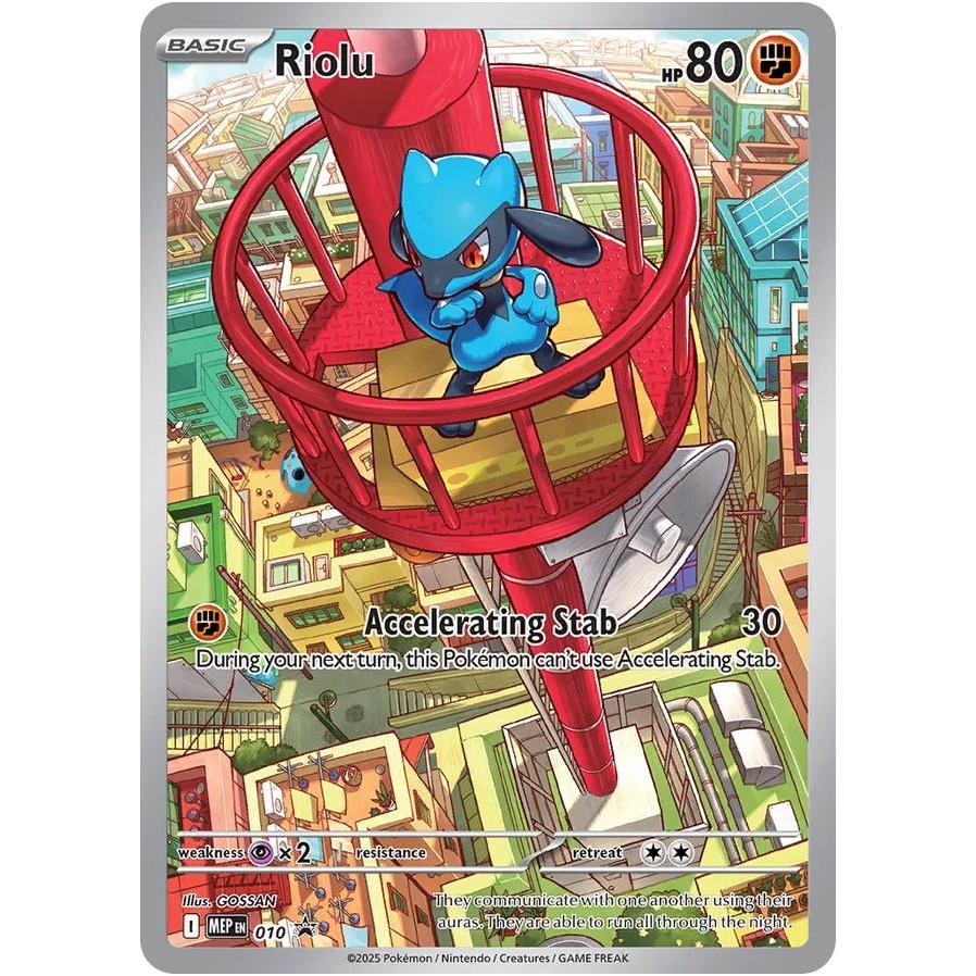 MEP_010 RIOLU AR *Sealed* Elite Trainer Box Promo *Mega Evolutions*  English Pokemon TCG_Full Art Rare AA
