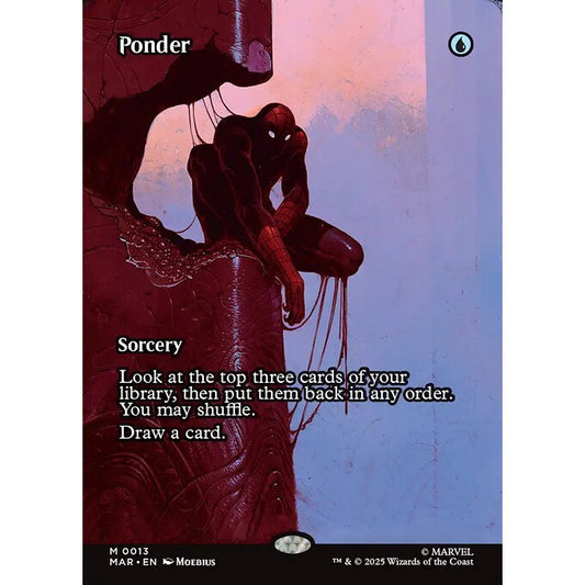 MAR_013 Ponder MTG Magic: The Gathering: Marvel Universe Spiderman Spider-Man_Mythic