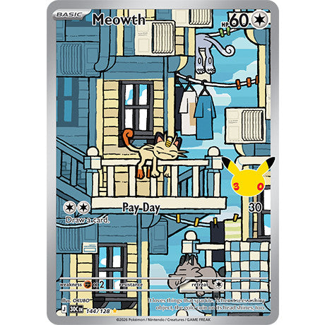 Pokemon TCG 30th CELEBRATIONS ENGLISH | 30C Illustration Rares IR Singles | Choose Your Cards Inside | Meowth Maushold