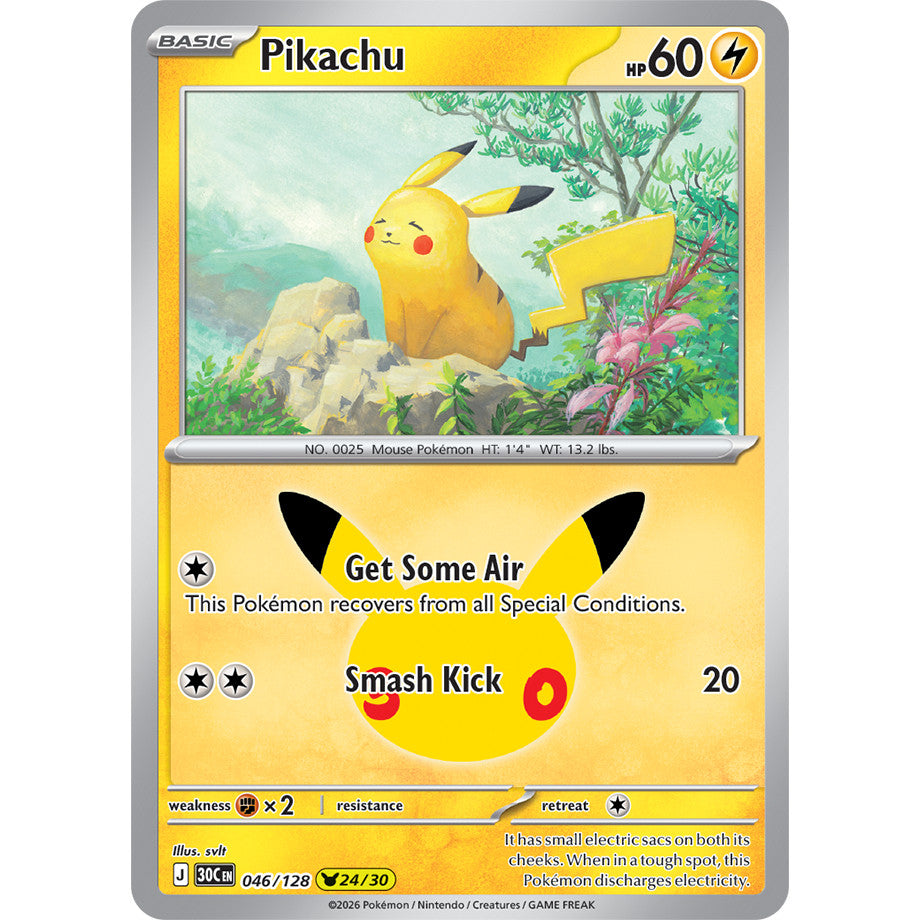 30th ANNIVERSARY CELEBRATION | PIKACHU ENGLISH HOLO CARDS Collection SINGLES | Pokemon TCG ENG 30C | Choose Your Card