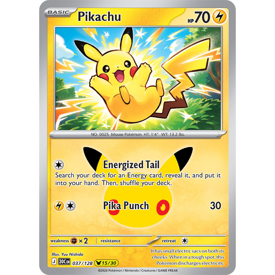 30th ANNIVERSARY CELEBRATION | PIKACHU ENGLISH HOLO CARDS Collection SINGLES | Pokemon TCG ENG 30C | Choose Your Card