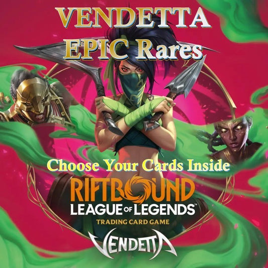 VENDETTA EPIC Rares | Riftbound League of Legends LOL | Singles | Choose Your Cards Inside | Authentic | English
