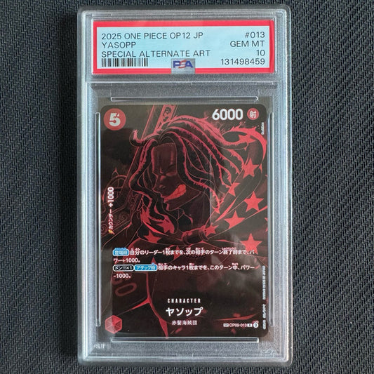 OP09_013* YASOPP SP PSA10 *Legacy of the Master* One Piece TCG Parallel Rare PSA 10 Gem Mint OP12