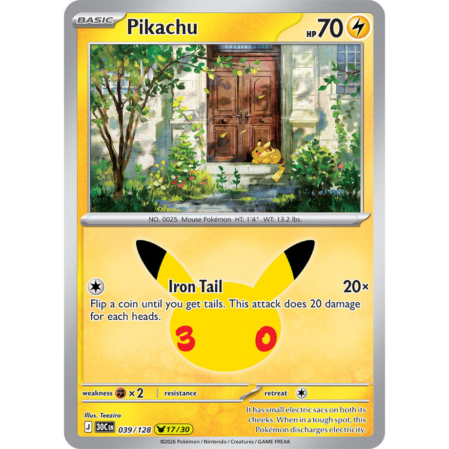 30th ANNIVERSARY CELEBRATION | PIKACHU ENGLISH HOLO CARDS Collection SINGLES | Pokemon TCG ENG 30C | Choose Your Card