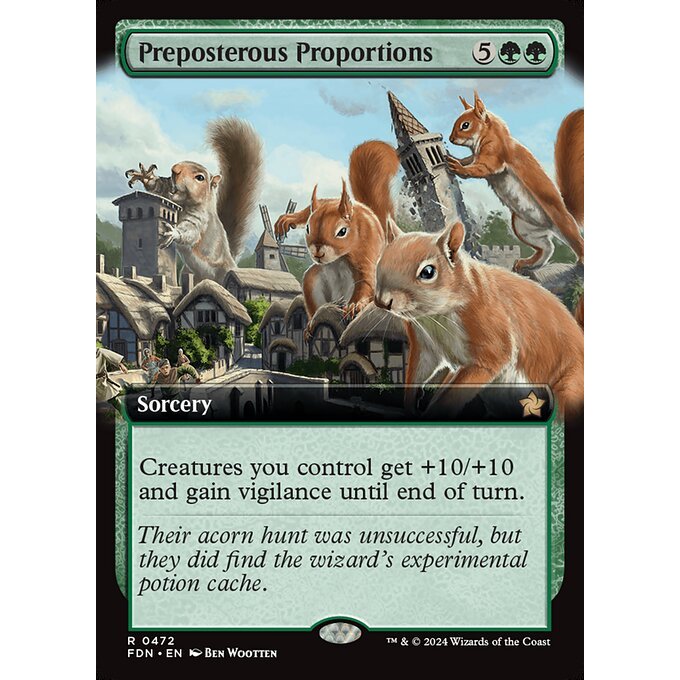 FDN_472 Preposterous Proportions *Extended Art EA* MTG Magic: The Gathering: Foundations_Rare