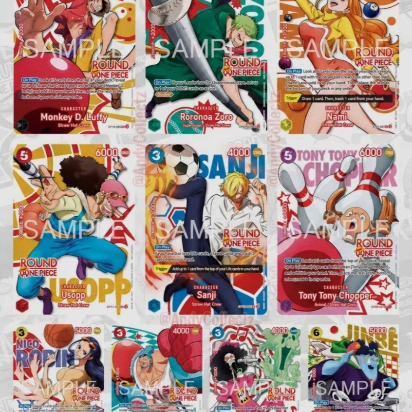 ROUND 1 Promo | One Piece TCG | Alternate Art Set | Choose Your Cards Inside | Authentic Bandai | Chopper Zoro Sanji