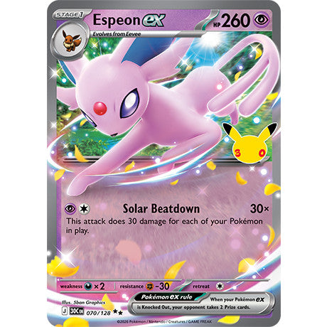 Pokemon TCG 30th Anniv CELEBRATIONS English | 30C RR EX Singles | Choose Your Cards Inside | Pikachu Sylveon Mew Umbreon