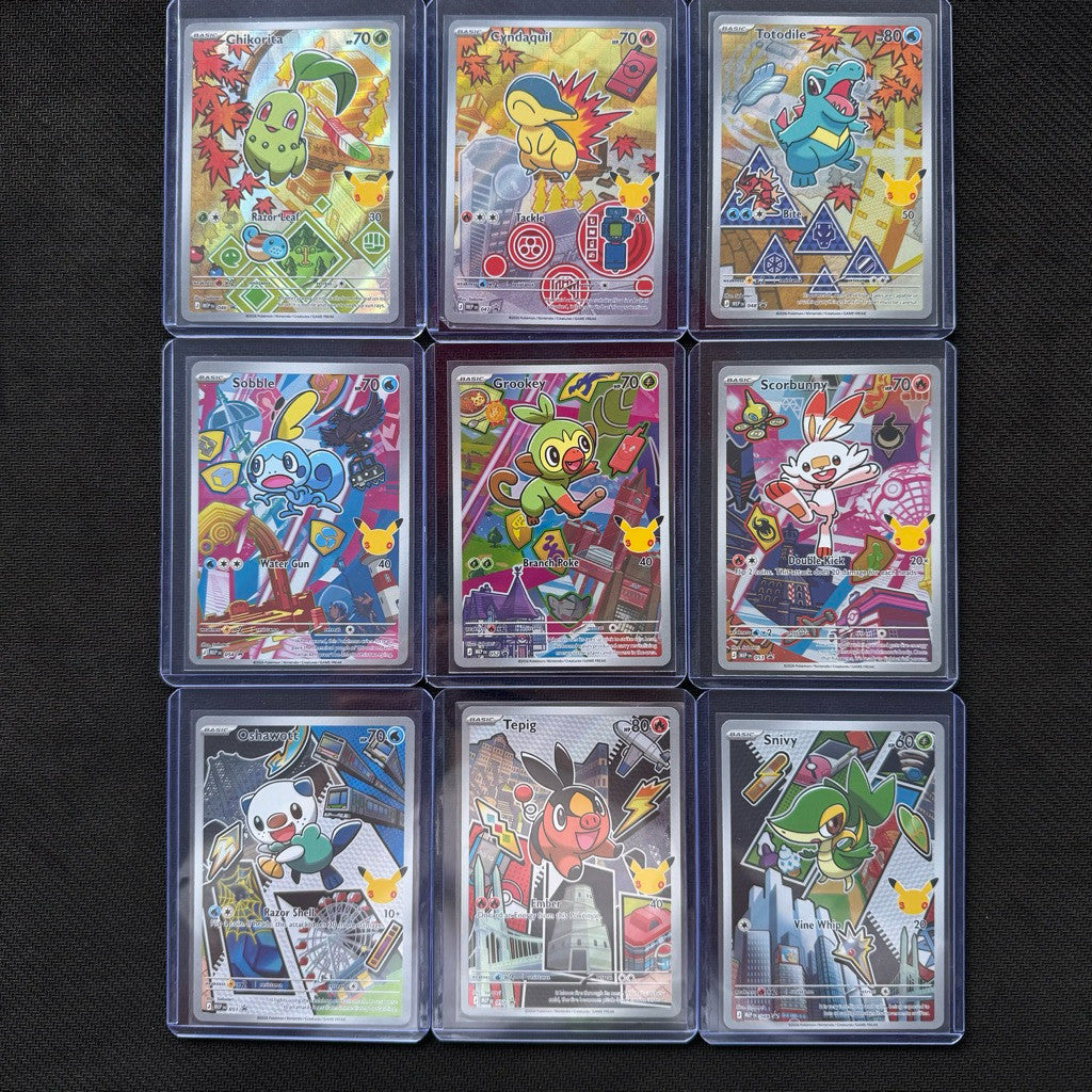 FIRST PARTNER 2 *FP2* Illustration Collection Series *Pokemon TCG* Complete Set of 9 English Starter Pokemon