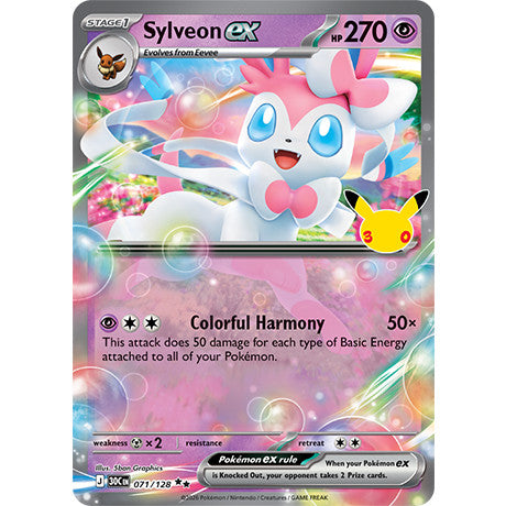 Pokemon TCG 30th Anniv CELEBRATIONS English | 30C RR EX Singles | Choose Your Cards Inside | Pikachu Sylveon Mew Umbreon