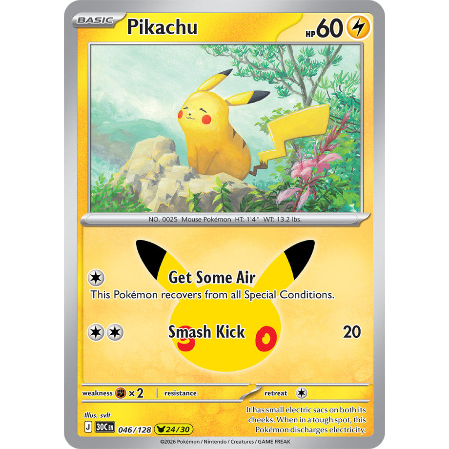 30th ANNIVERSARY CELEBRATION | PIKACHU ENGLISH HOLO CARDS Collection SINGLES | Pokemon TCG ENG 30C | Choose Your Card