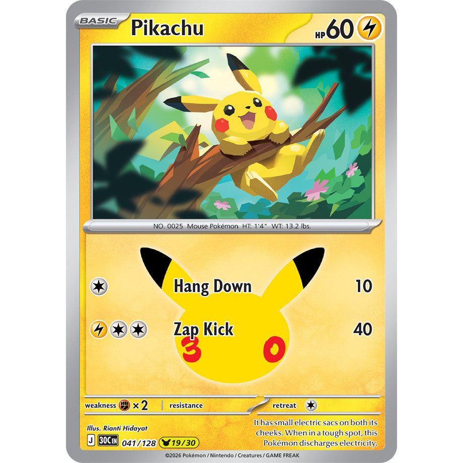 30th ANNIVERSARY CELEBRATION | PIKACHU ENGLISH HOLO CARDS Collection SINGLES | Pokemon TCG ENG 30C | Choose Your Card