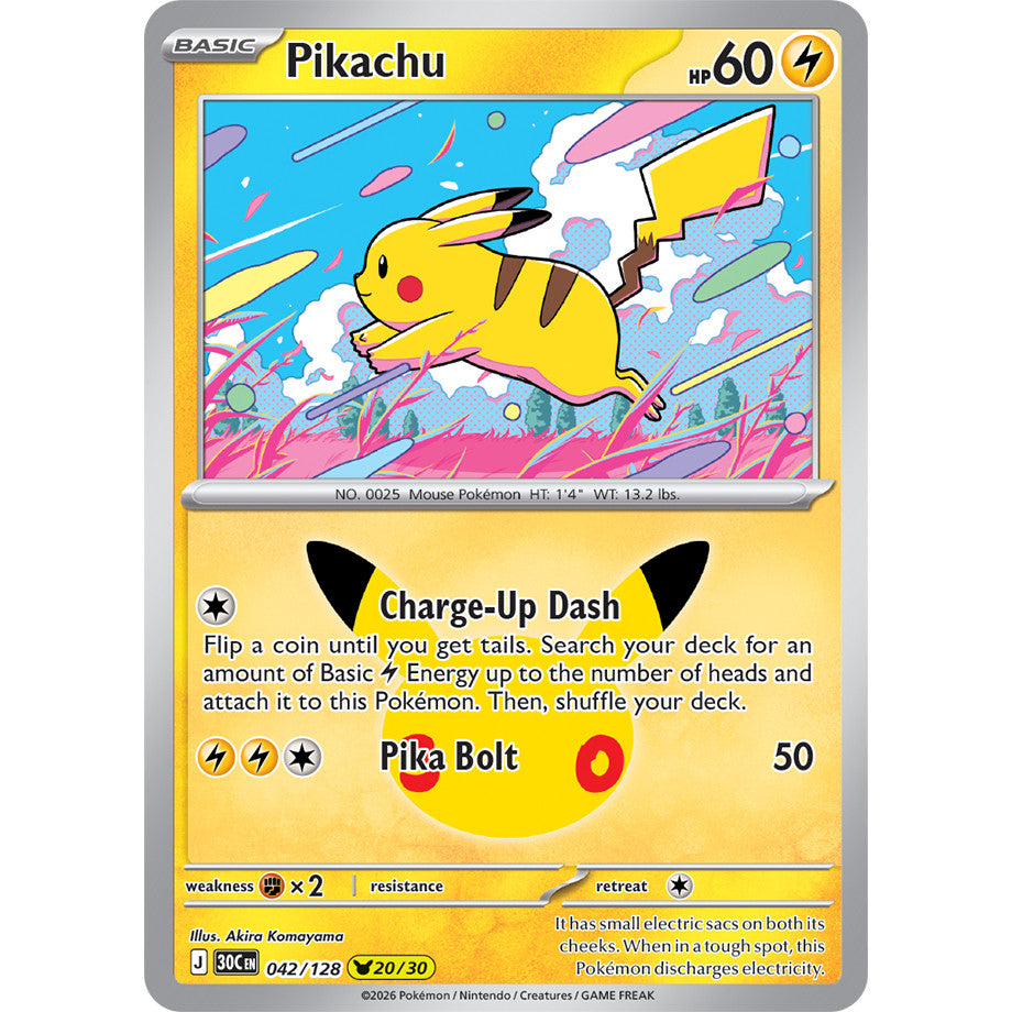 30th ANNIVERSARY CELEBRATION | PIKACHU ENGLISH HOLO CARDS Collection SINGLES | Pokemon TCG ENG 30C | Choose Your Card