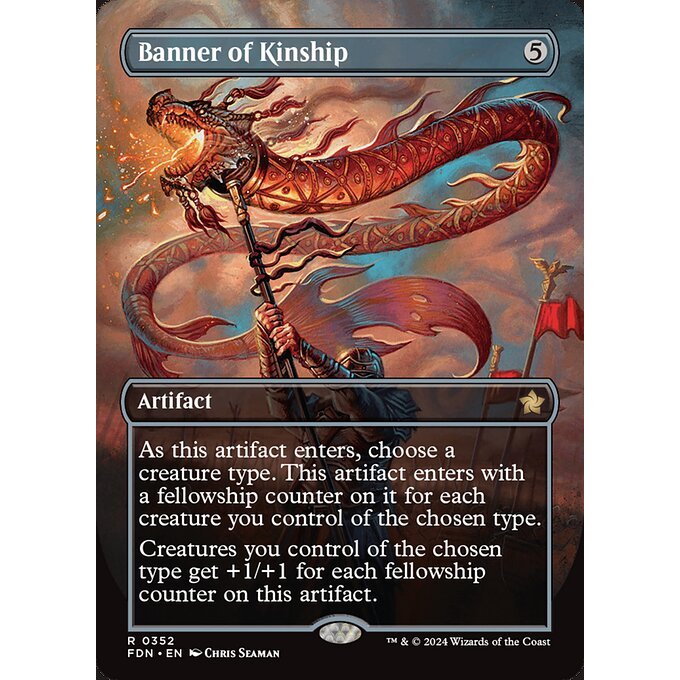 FDN_352 Banner of Kinship *Borderless BL* MTG Magic: The Gathering: Foundations_Rare